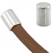 DQ metaal eindkapje tube vorm voor 5mm draad Antiek zilver